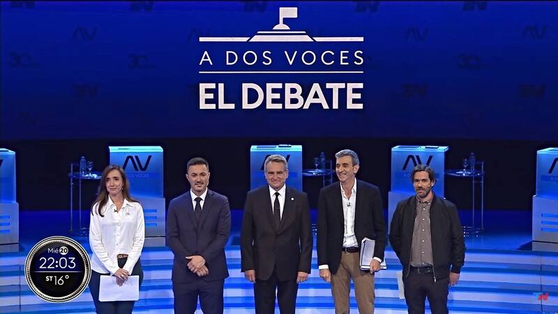 Victoria Villarruel, Luis Petri, Agustín Rossi, Florencio Randazzo y Nicolás Del Caño en TN
