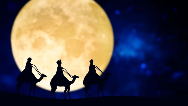 Los tres Reyes Magos. Fuente: Archivo.