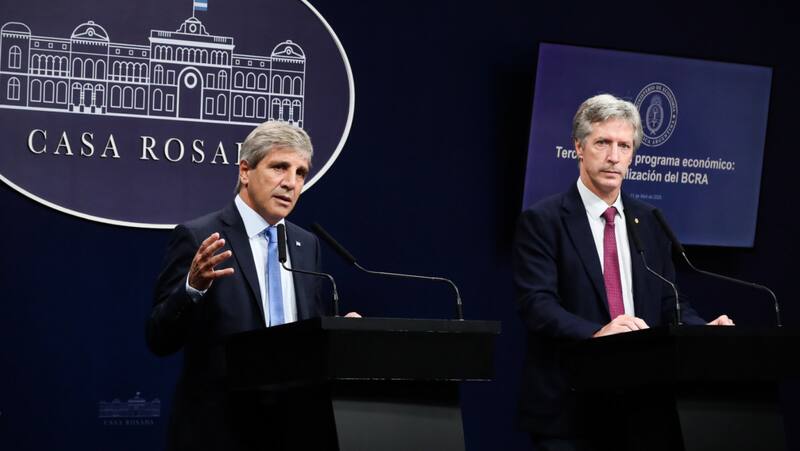 Caputo y Bausili, cuando lanzaron la Fase 3 del programa económico.