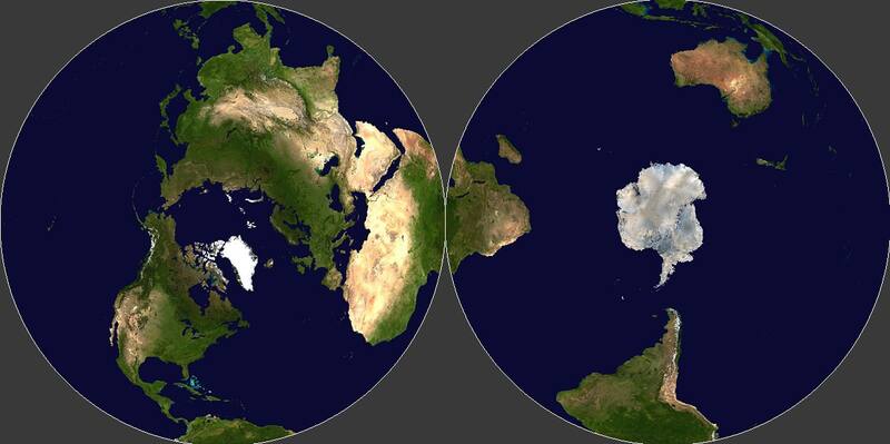 Cómo está conformado el nuevo mapa mundial en disco diseñado por cartógrafos internacionales. Fuente: Gott et al.