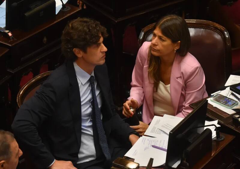 Los senadores Martín Lousteau y Guadalupe Tagliaferri