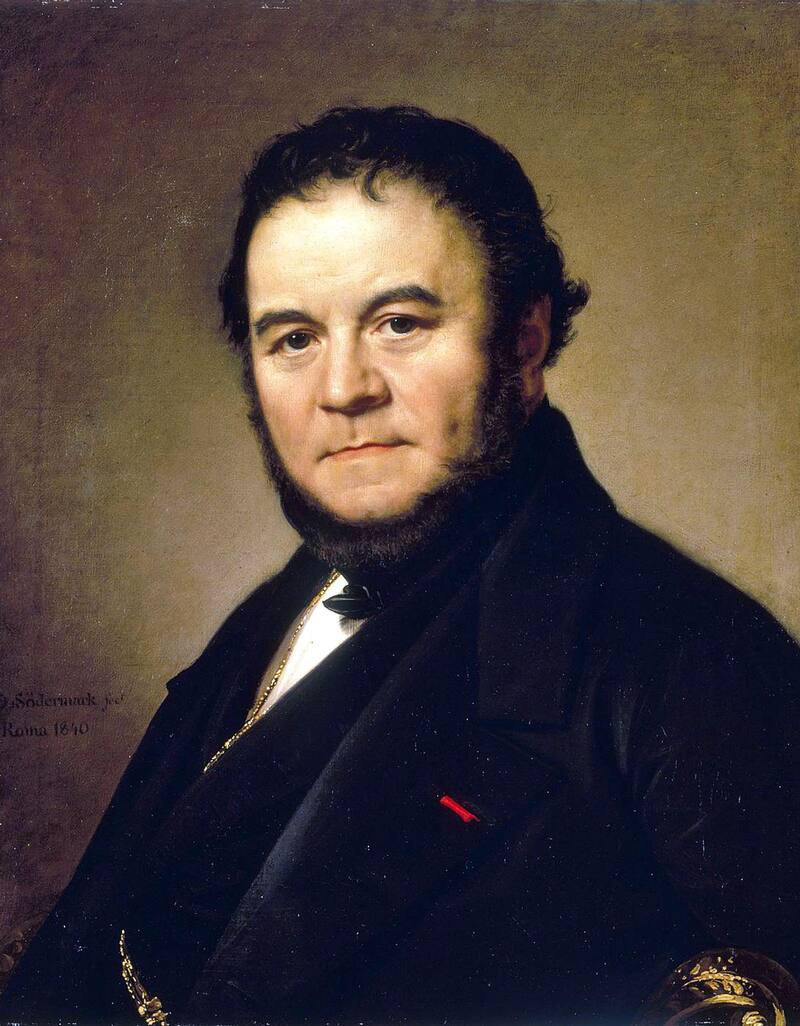 Stendhal, seudónimo de Marie-Henri Beyle, fue un aclamado escritor francés del siglo XIX, conocido por sus novelas "Rojo y negro" y "La Cartuja de Parma", que exploran la psicología y la complejidad de la vida y el amor. (Imagen: Wikimedia Commons)