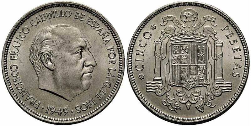 Moneda de 5 pesetas (foto: Portal Fuenterrebollo).