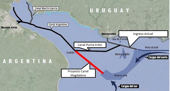 Croquis del Canal Magdalena.