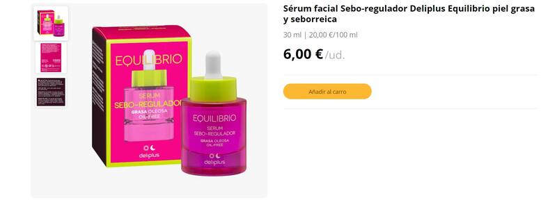 Este sérum combate la aparición de materia grasa en el rostro de una manera eficaz y por pocos euros. (Foto: mercadona.es)