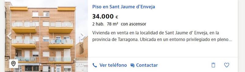 Piso en Tarragona por 34.000 euros. (Foto: captura Idealista).