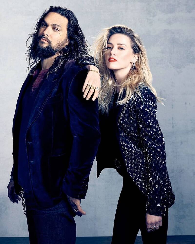 Jason Momoa y Amber Heard compartieron rodaje en Aquaman.