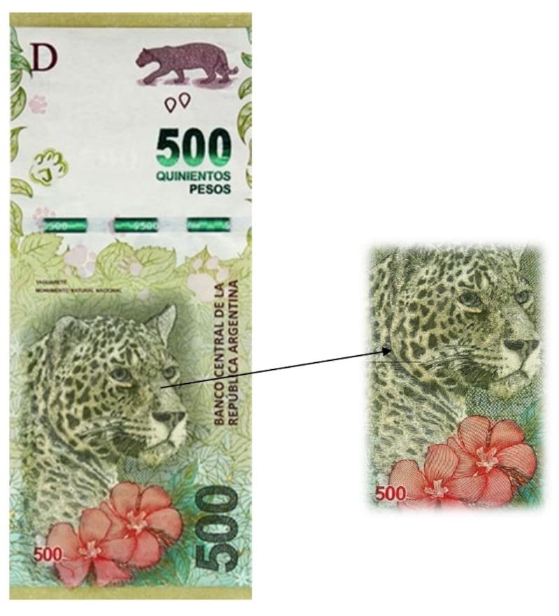 El protocolo "Toque, Gire y Mire" permite diferenciar los billetes falsos.