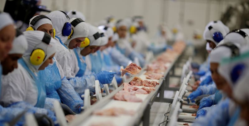 Empacadora de carne de la compañía en la ciudad de Lapa, estado de Paraná, Brasil.