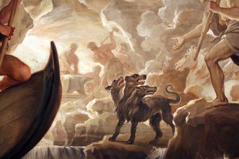 Cerbero es el perro de tres cabezas que vigila las puertas del inframundo. (Foto: Wikimedia Commons - Sailko)