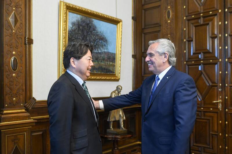 Hayashi y el presidente Alberto Fernández