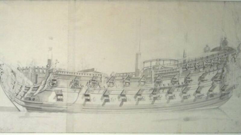 Descubren el HMS Tyger: buque de guerra británico del siglo XVII con trágico final. Fuente: Ships of Scale.