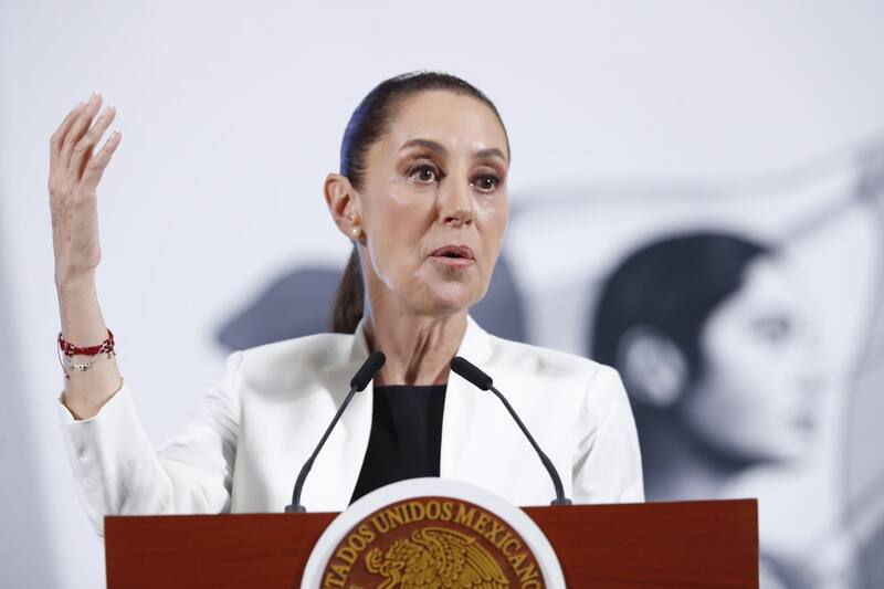 "México no es piñata de nadie", sentenció Claudia Sheinbaum en su visita a Campeche (Foto: EFE)