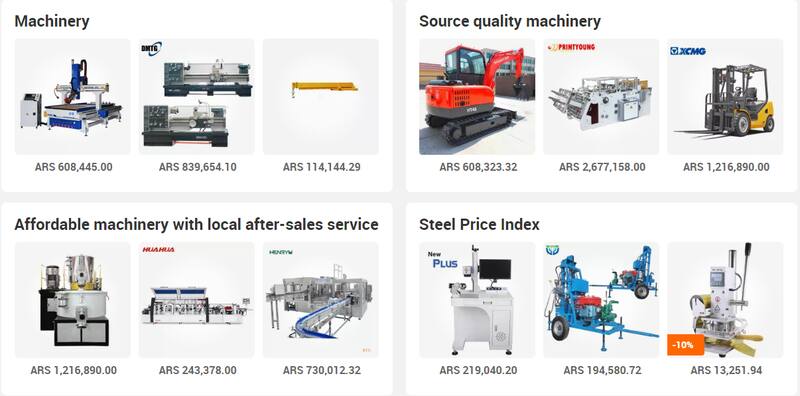 Los demás productos y precios de maquinaria se pueden ver aquí