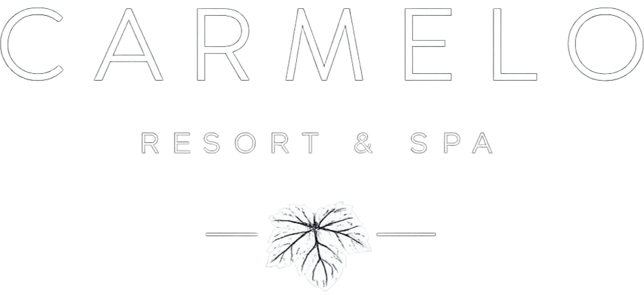 Isotipo de Carmelo Resort & Spa: ilustración de hoja de vid.