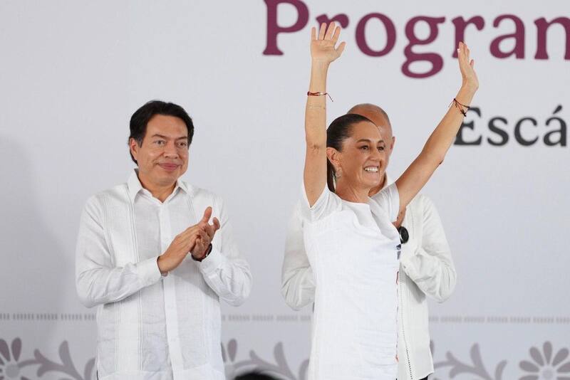 Mario Delgado y Claudia Sheibanum. Fuente: Gobierno de México.