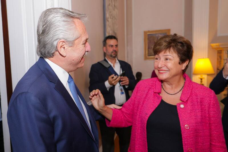Alberto Fernández se comprometió con la titular del FMI, Kristalina Georgieva a reducir el déficit fiscal