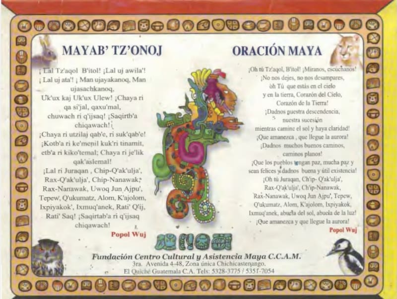 Rituales y oraciones Mayas. Fuente: Profecías Mayas.
