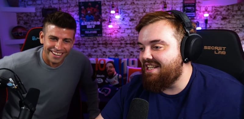 Gerard Piqué e Ibai Llanos, socios y amigos.