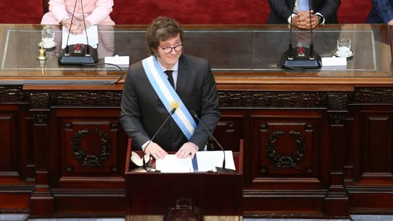 Javier Milei en la Cámara de Diputados