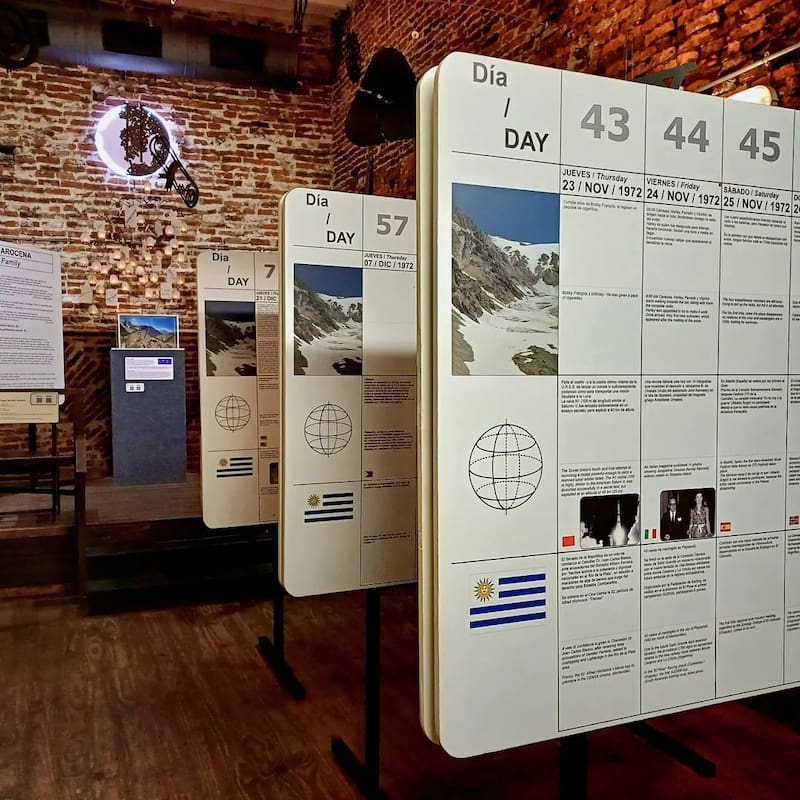 Fotografía de las instalaciones del Museo Andes 1972 (Fuente: Instagram @MuseoAndes1972).