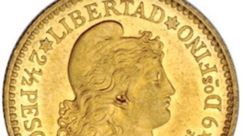 La extraordinaria moneda de oro argentina de 2 pesos y medio que vale millones de pesos para los coleccionistas