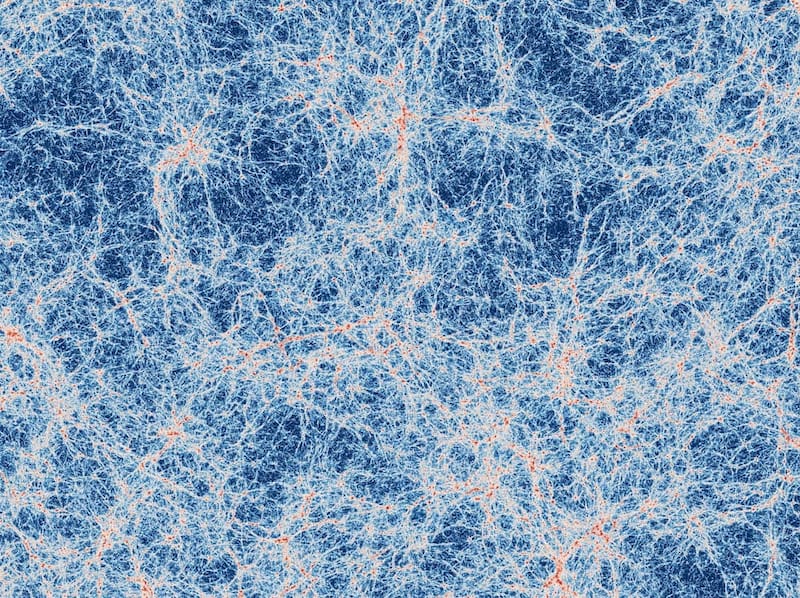 De la teoría a la imagen: científicos capturan por primera vez un filamento de la red cósmica que une galaxias. Fuente: Alejandro Benitez-Llambay/Universität Mailand-Bicocca/MPA