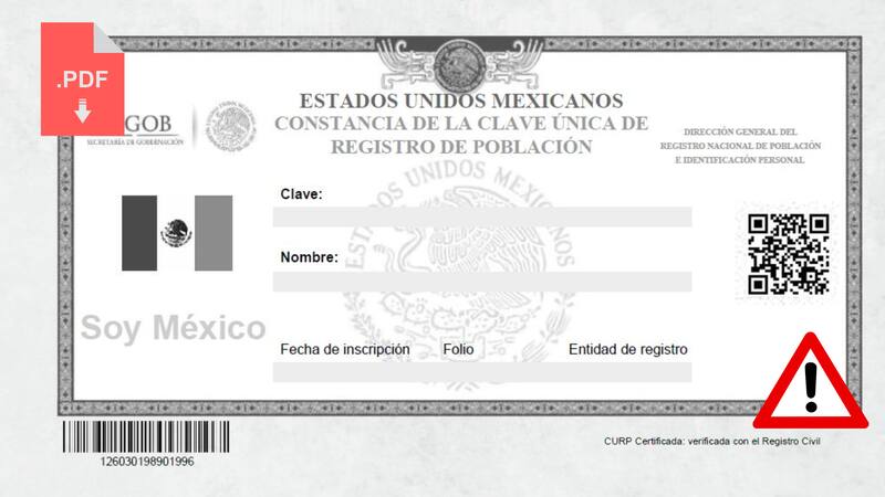 Asegúrate de que los datos en tu CURP sean correctos y coincidan con tu acta de nacimiento. Fuente: Gobierno de México.