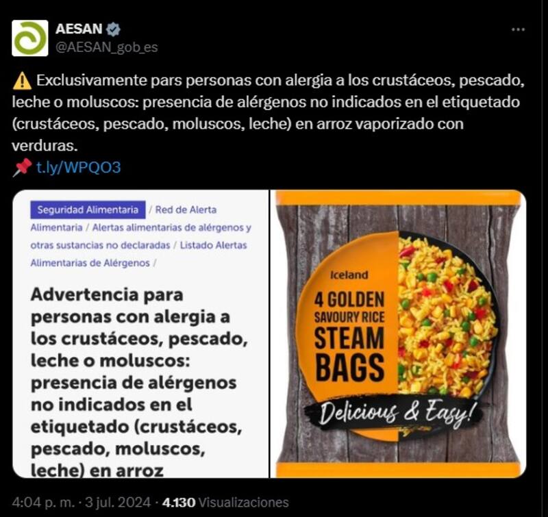 Exigen que se retire esta popular marca de arroz de todos los supermercados y puntos de venta del país. (Imagen: archivo)