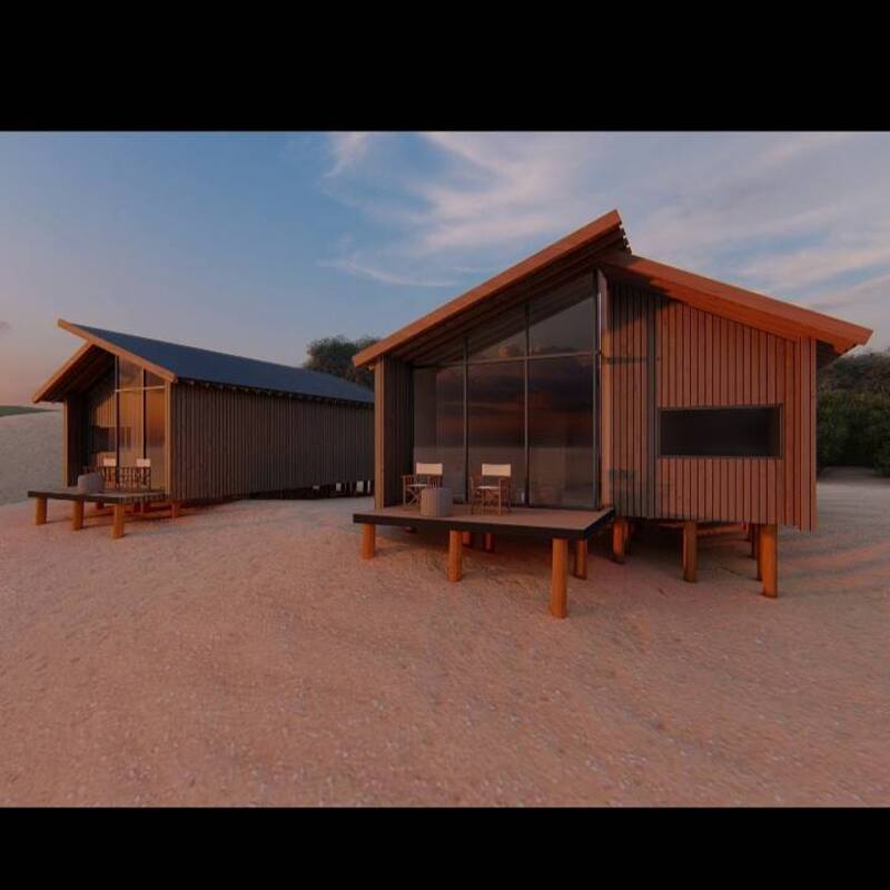 El camping utiliza materiales ecológicos, como madera y reciclables, para minimizar su impacto ambiental (Fuente: @montepasubio / Instagram)