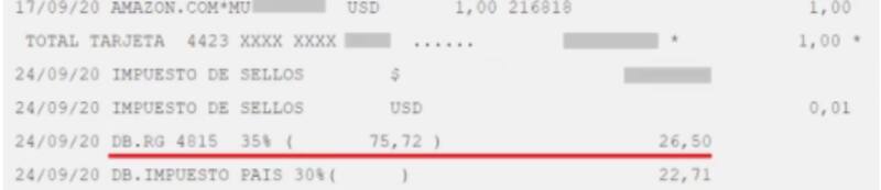 Así se ve el impuesto en los resúmenes.