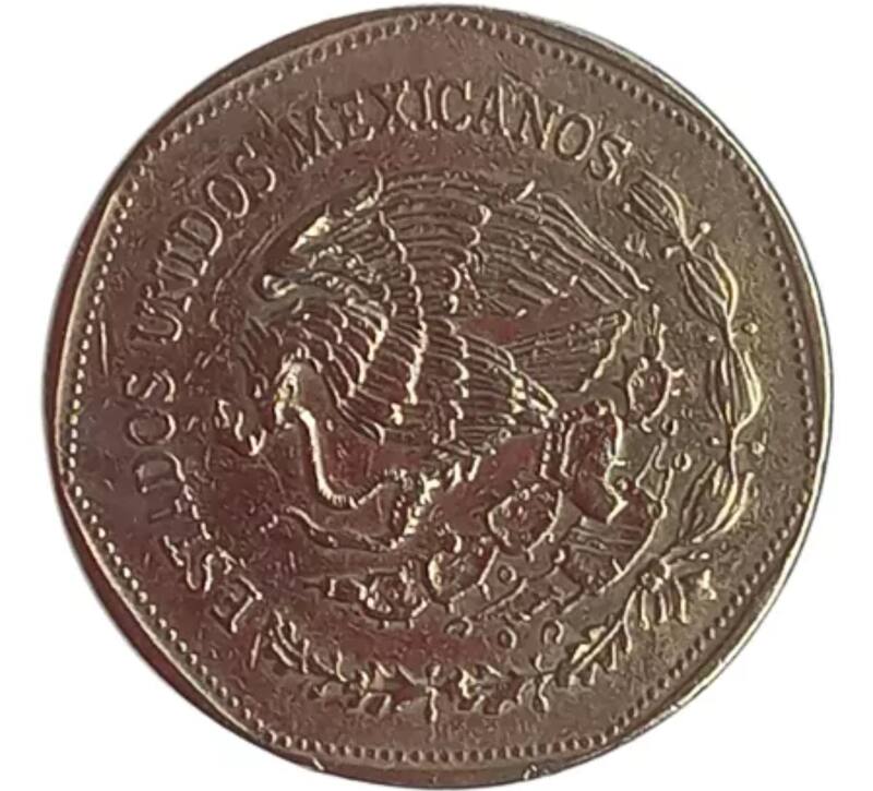 Anverso de la moneda de 5 pesos de la Serpiente Emplumada. Foto: mercadolibre.com.mx.