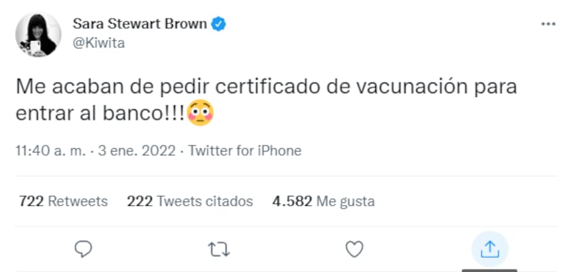 La usuaria de Twitter se quejó porque se lo exigieron en una sucursal de Av. Del Libertador y Ocampo en CABA.