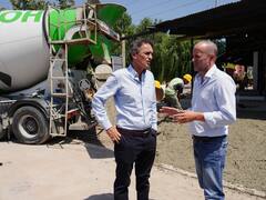 Insaurralde y Katopodis supervisaron obras en Lomas de Zamora