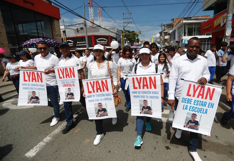 Centenares de personas pedía por la libertad de Lyan Hortúa. (Fuente: EFE)