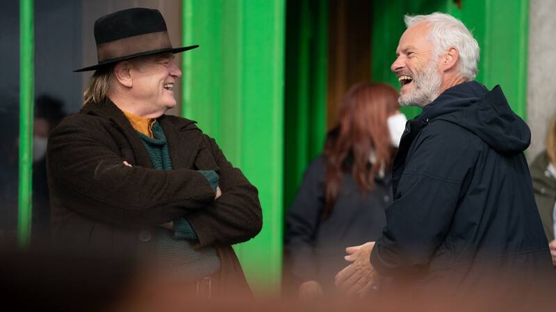Brendan Gleeson y el director Martin McDonagh