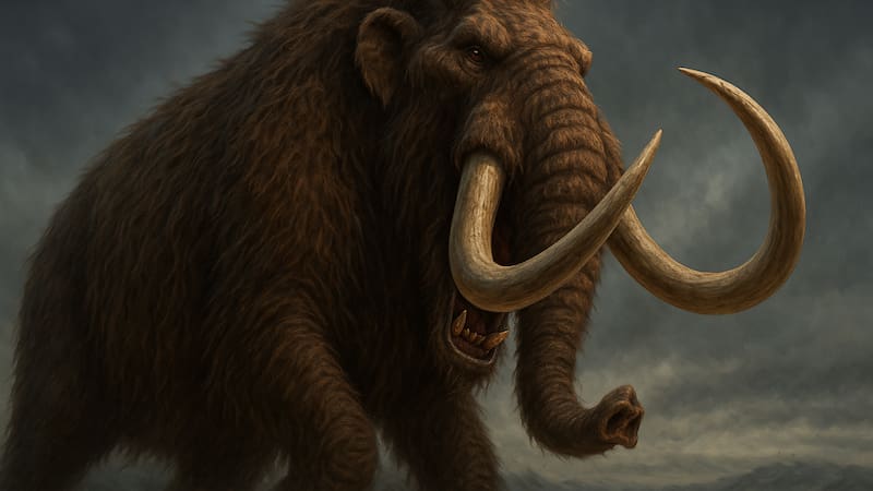 Terror en el reino animal: el mamut más temible de todos podría reaparecer luego de 4000 años de extinción. (Imagen creada con Inteligencia Artificial)