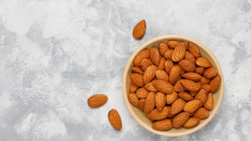 Las almendras son una gran fuente de proteínas.