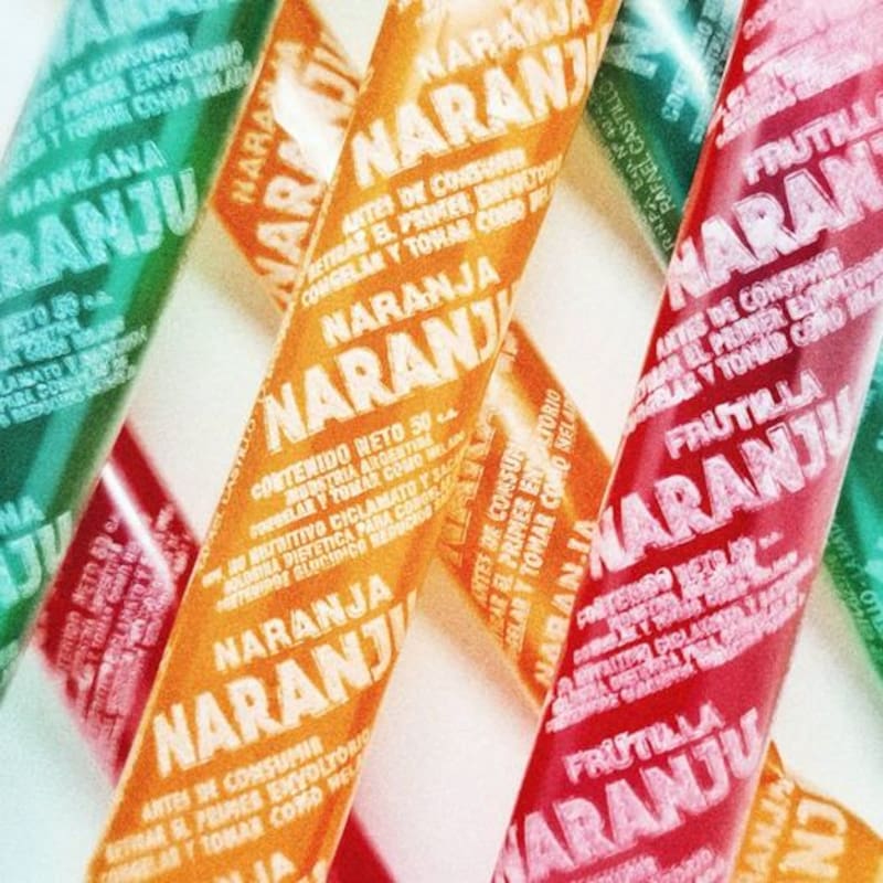 El Naranjú se comía congelado y era otro de los productos de Suschen SA.