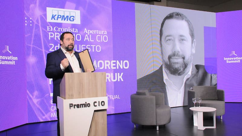 Pedro Moreno, durante la entrega de Premios a los CIO del año de 2025, que se realizó a fines de agosto.