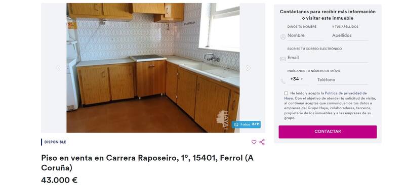 Viviendas CaixaBank: este es uno de los inmuebles que la entidad ofrece a menos de 46.000 euros. (Foto: www.haya.es).