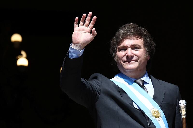 El flamante presidente argentino, Javier Milei, prometió un "plan de shock" para la economía. (Fuente: Reuters)