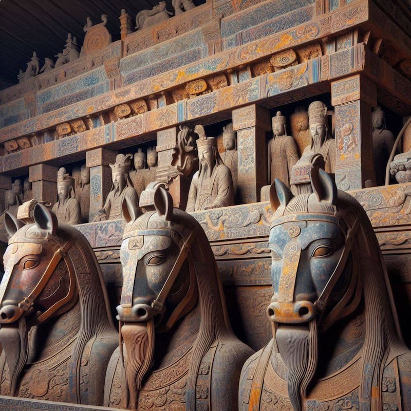 Representación de la cultura de Los Reinos Combatientes. Fuente: Bing AI.