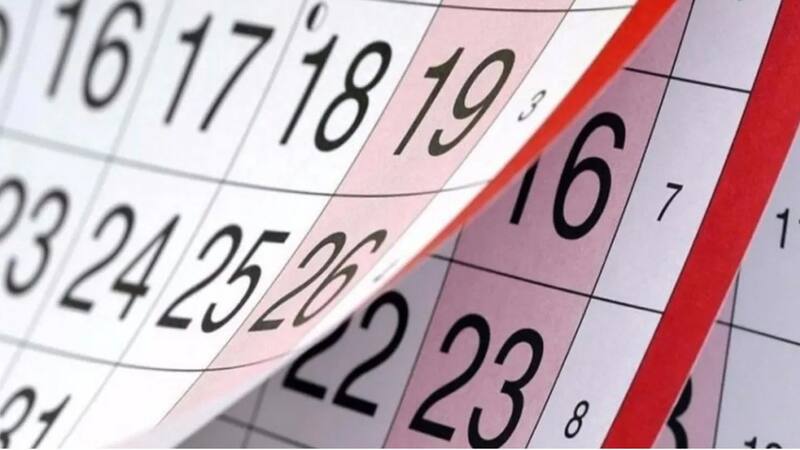 El calendario de días festivos de aquí a fin de año.