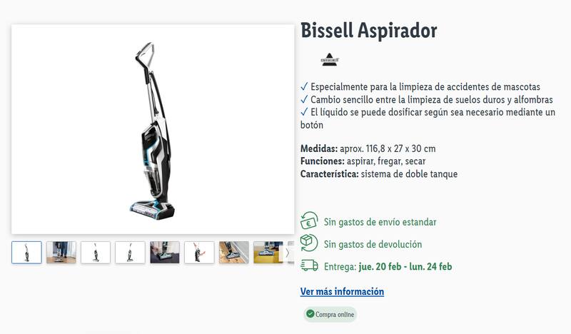 El BISSELL CrossWave Pet Pro ofrece un sistema de limpieza eficiente para suelos y alfombras. (Foto: www.lidl.es)