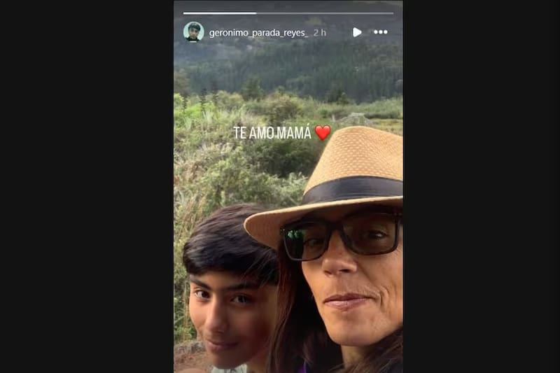 La historia de Instagram del hijo de Sandra Reyes.