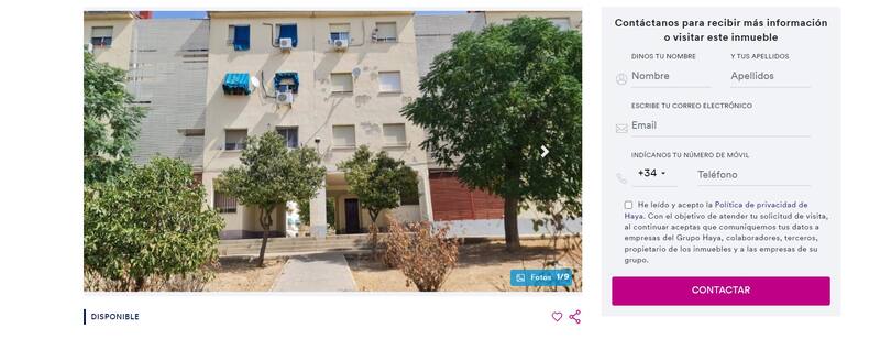 Viviendas CaixaBank: este es uno de los lindos pisos que ofrece la entidad bancaria a menos de 50.000 euros. (Foto: www.haya.es).