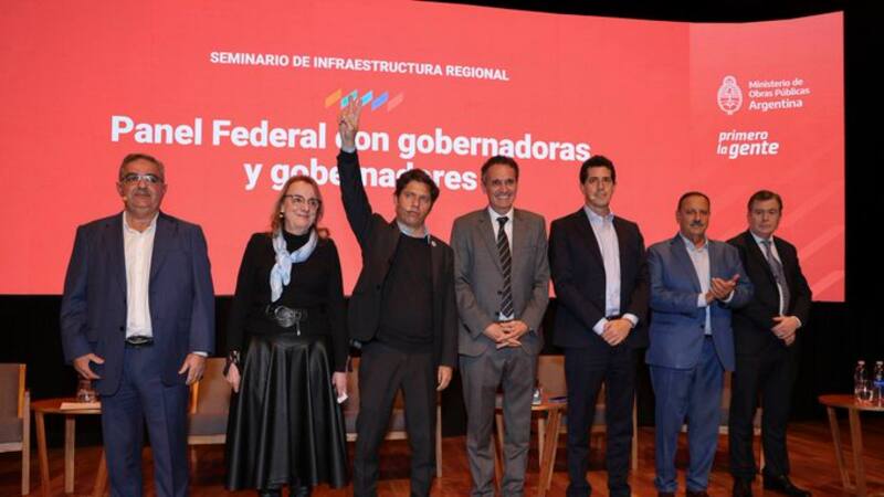 Gobernadores del Frente de Todos con Gabriel Katopodis, Eduardo "Wado" de Pedro y Axel Kicillof