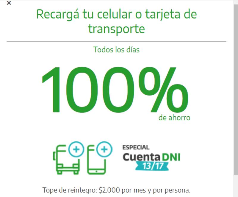 Beneficio de Cuenta DNI.