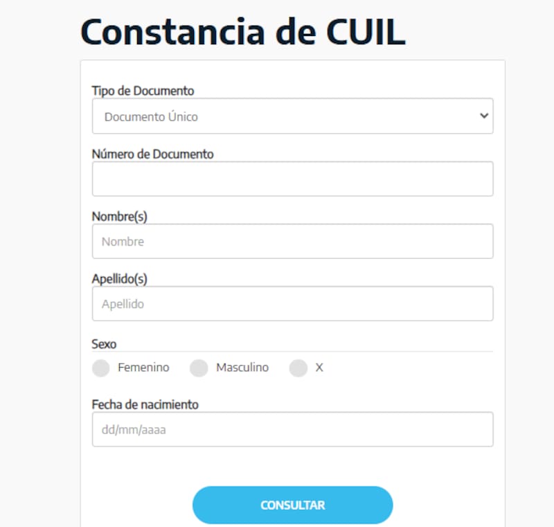 Código Único de Identificación Laboral (CUIL)